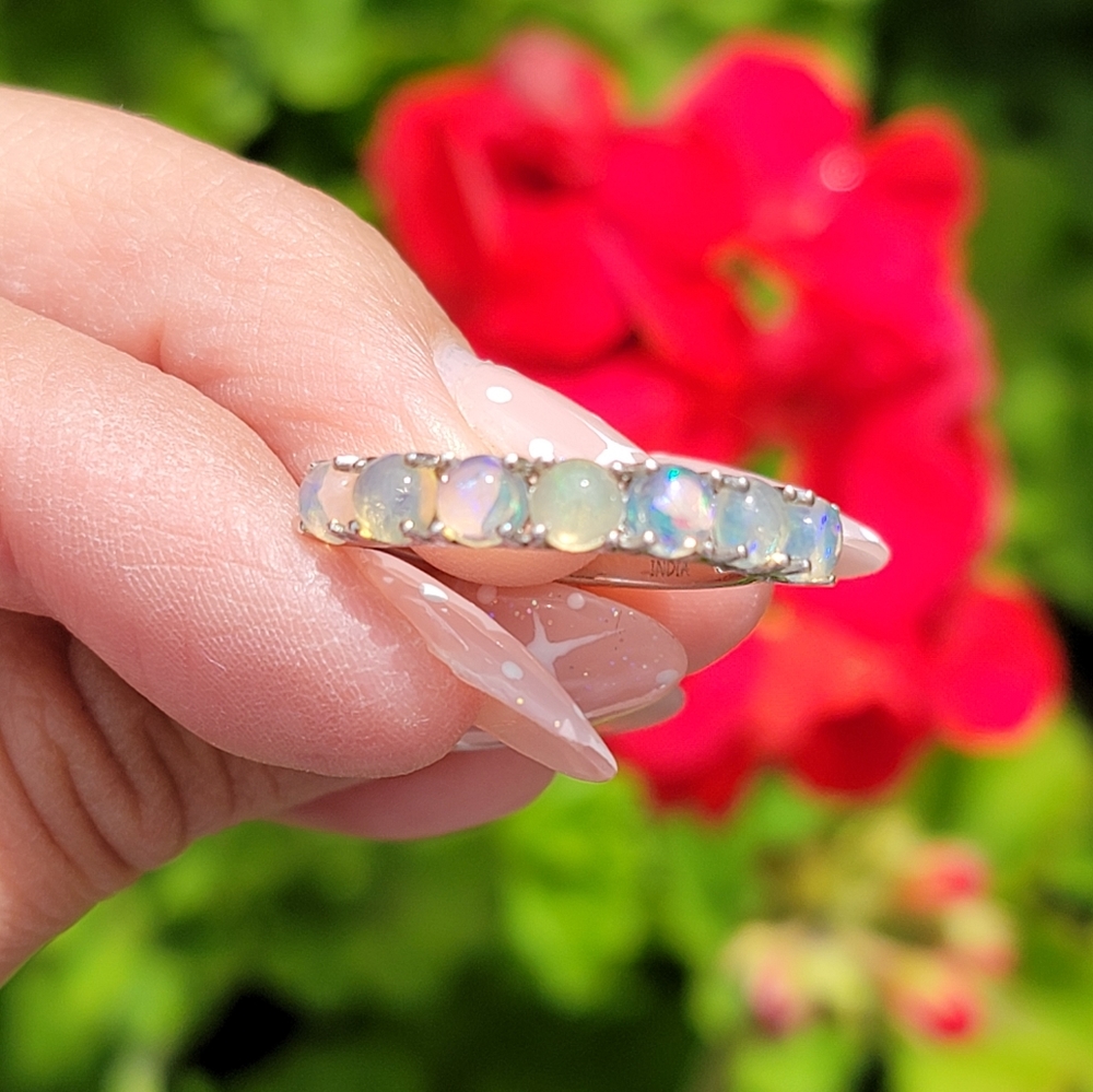 Moonstone Cabs Stacking Ring 925 - image 1